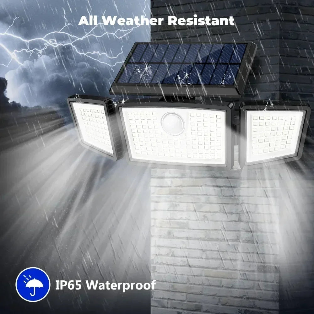 SZRSTH 2pcs IP65 Waterproof Outdoor Solar Lights 3000LM - Cheerful Home Finds