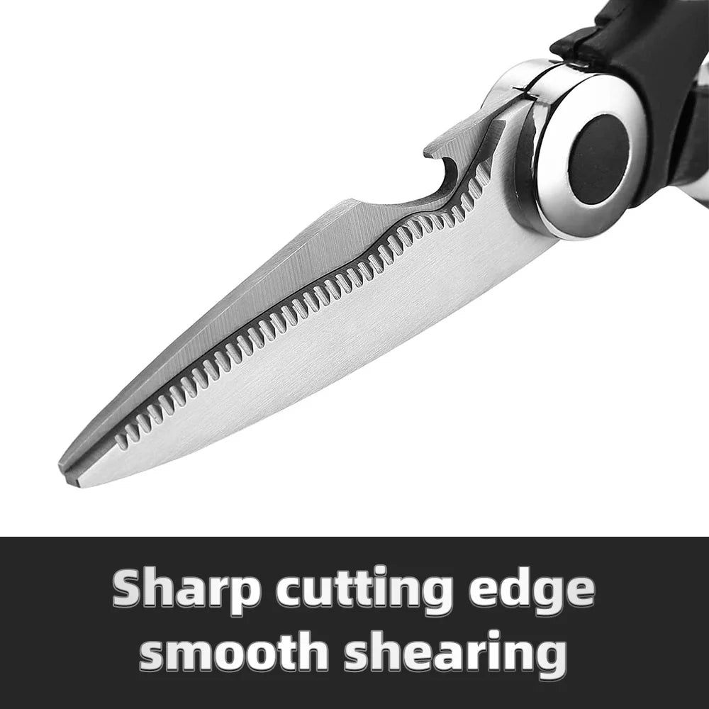 Multifunctional Scissors Kitchen Stainless Steel Scissors - Cheerful Home Finds