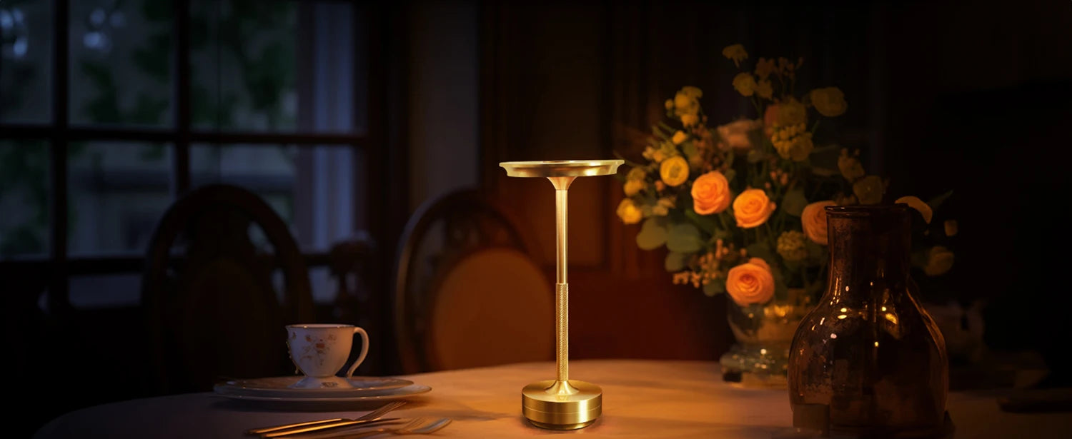 Wierless Simple Charging LED Desk Lamp Retro Portable USB - Cheerful Home Finds