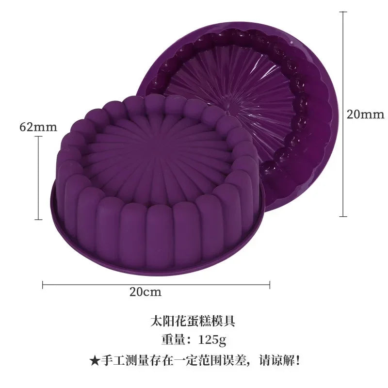 20cm Round Shape Mold Silicone Cake Baking Pan for Desserts - Cheerful Home Finds