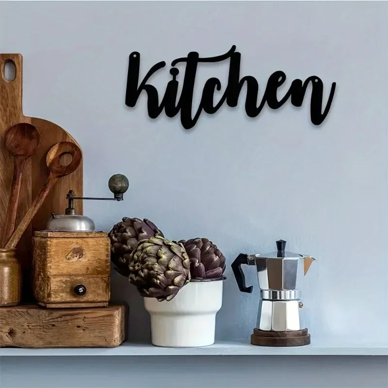 Aesthetic Wall Decoration 1pc Kitchen Letter Metal Art Sign - Cheerful Home Finds
