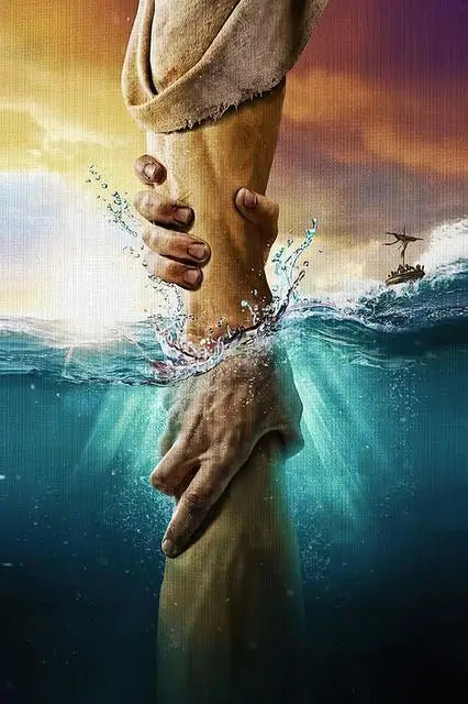 The Hand of God Jesus Canvas Painting Christian Wall Art Give Me Your Hand Home Decor Vertical Rectangle Modern Style - Cheerful Home Finds