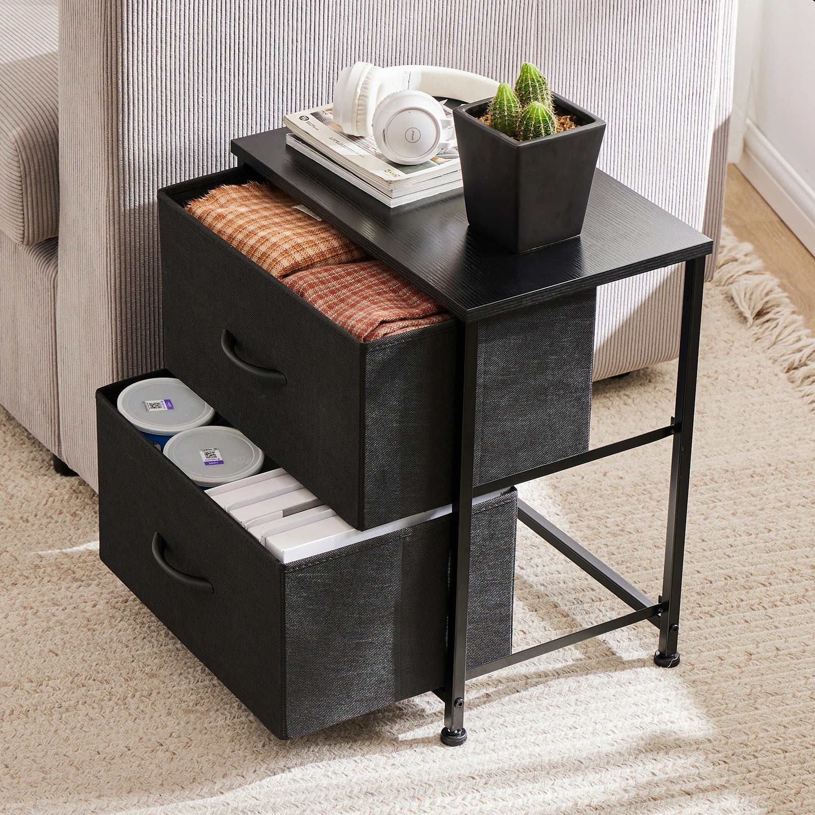 JHK Nightstand Bedside Coffee Sofa Tea Table Storage Chest - Cheerful Home Finds