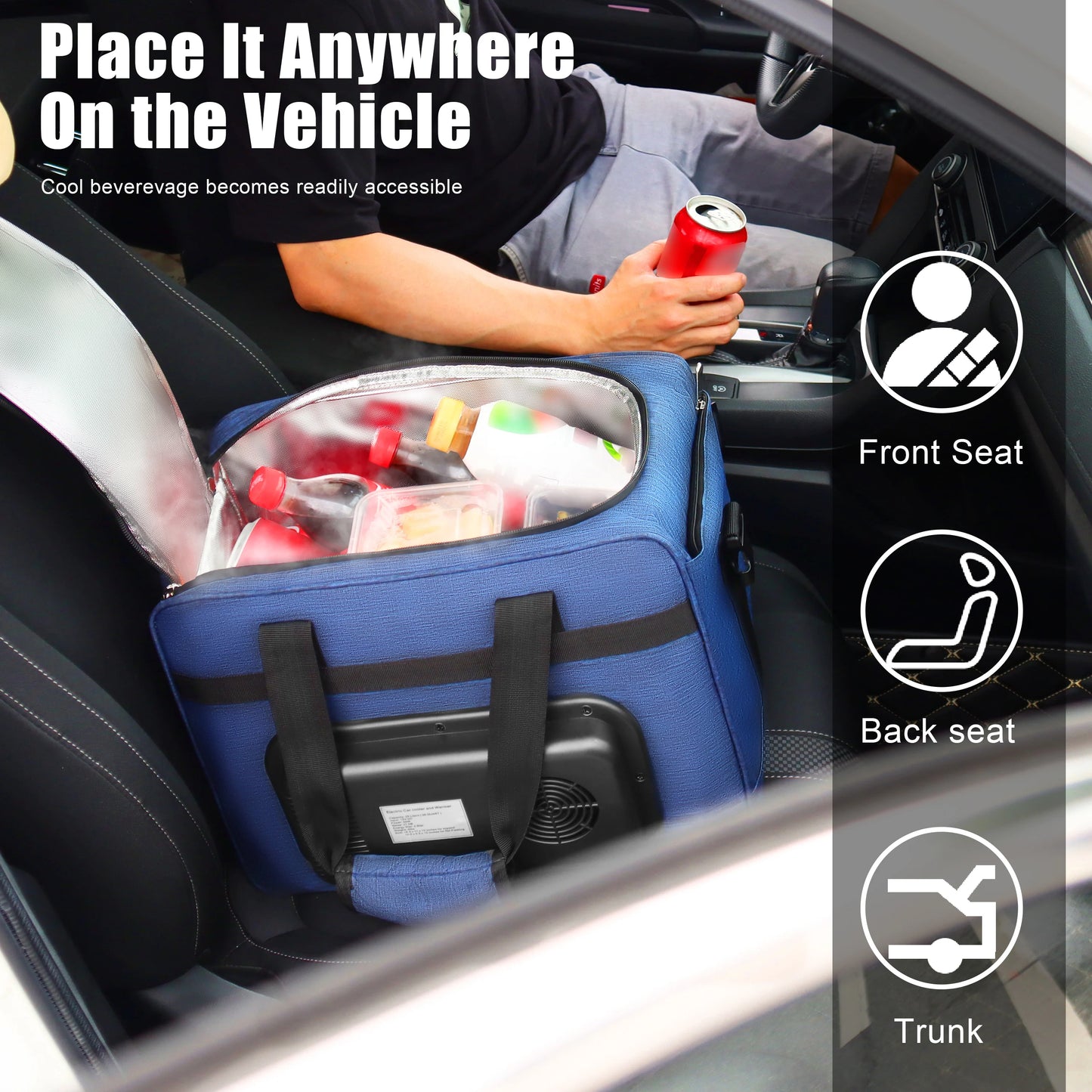 26 Quarts 12 Volt Portable Car Electric Cooler Bag USB 25L  AC/DC Cool and Heat Thermal Fridge Mini Cooler - Cheerful Home Finds
