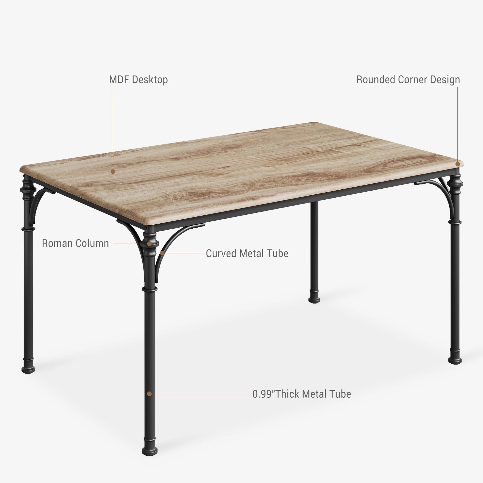 Dining Table Set for 4 Includes a Stylish Dining Table and 4 Upholstered Chairs - Cheerful Home Finds