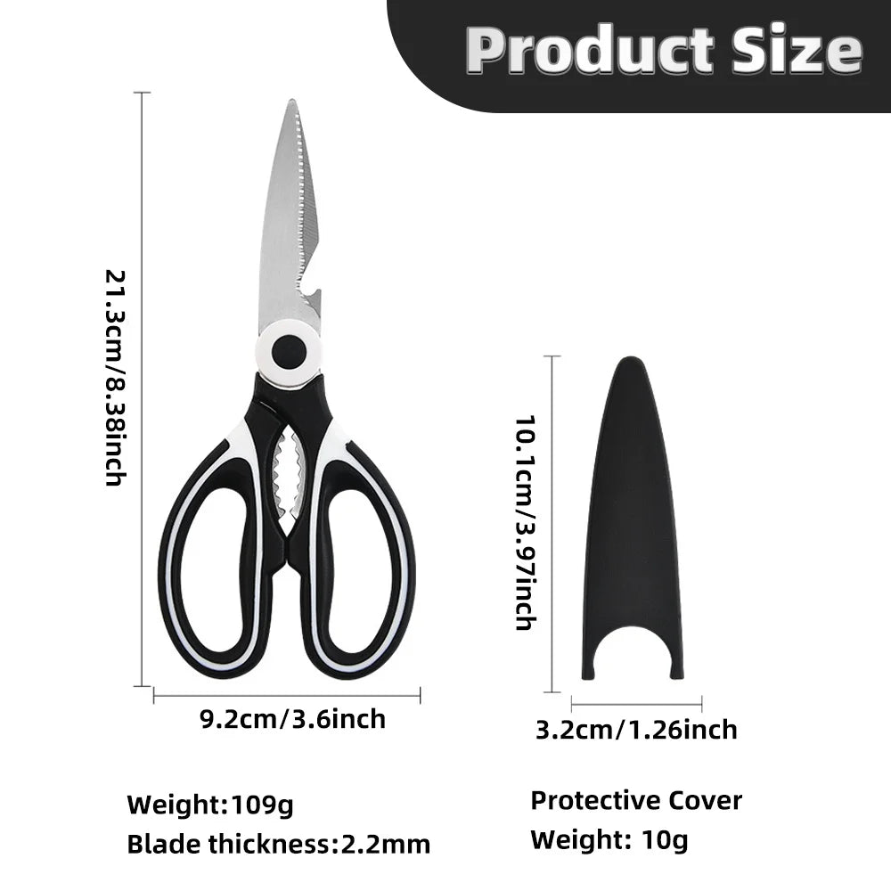 Multifunctional Scissors Kitchen Stainless Steel Scissors - Cheerful Home Finds