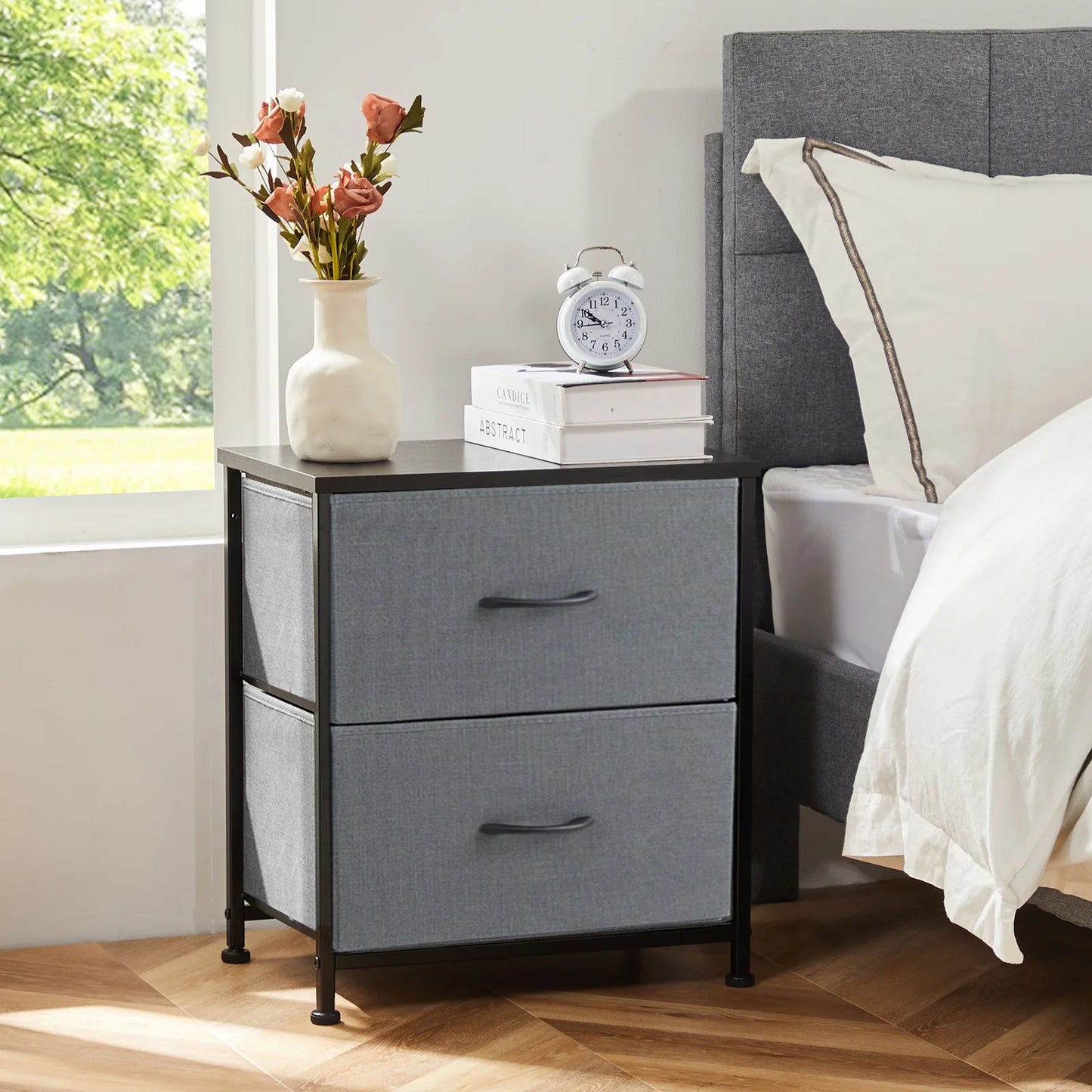 JHK Nightstand Bedside Coffee Sofa Tea Table Storage Chest - Cheerful Home Finds
