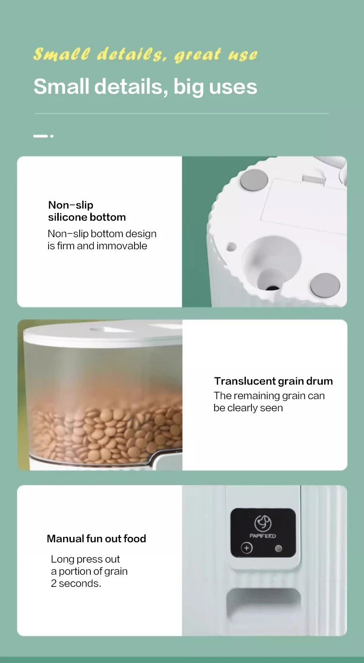 PAPIFEED Cat Automatic Feeder Dog Fixed Feeding Machine - Cheerful Home Finds