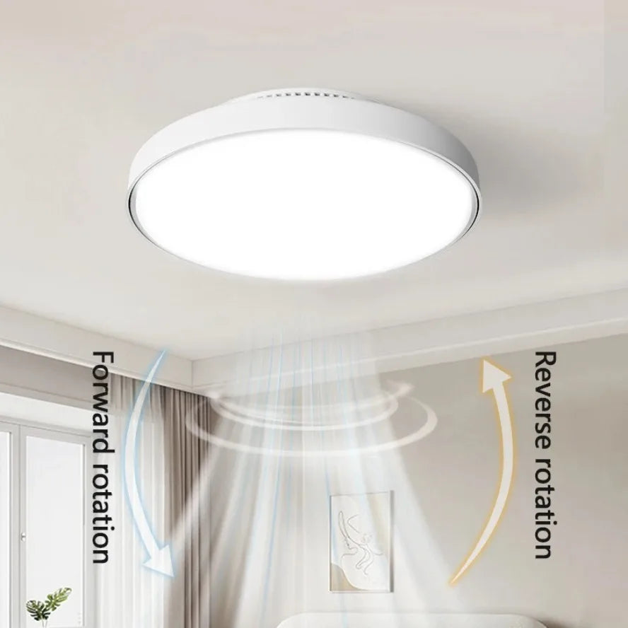 Modern LED Ceiling Fan Light Invisible Leafless Low Decibel Remote Dimming Fan for Bedroom and Living Room - Cheerful Home Finds