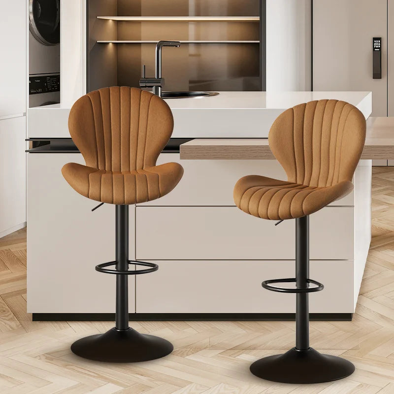 Living Room Chairs 2 Pcs Set Luxury Modern Adjustable Stool - Cheerful Home Finds