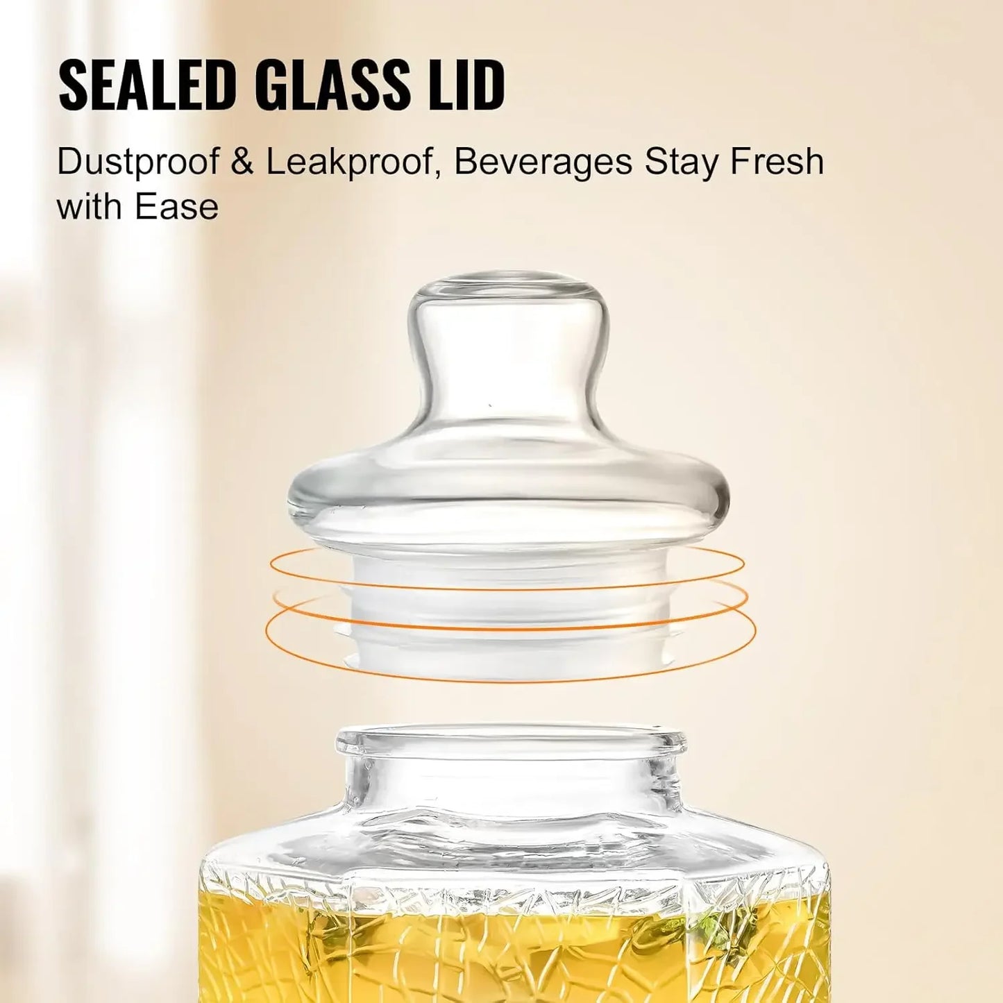 Beverage Dispenser 2.5 Gallon Glass Juice Dispenser with Stand - Cheerful Home Finds