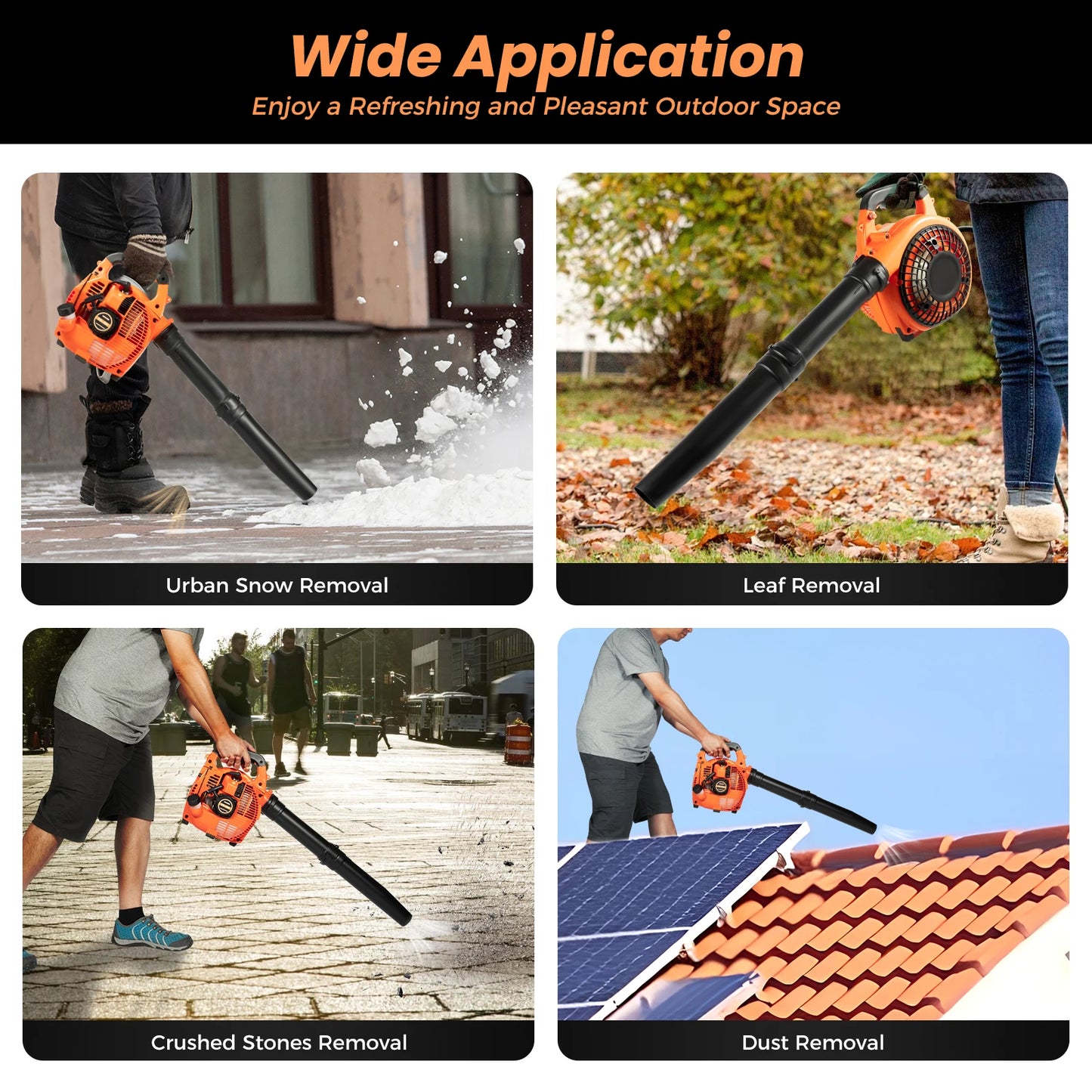 Gas Leaf Blower 25.4CC 2-Stroke Commercial Handheld Tool - Cheerful Home Finds