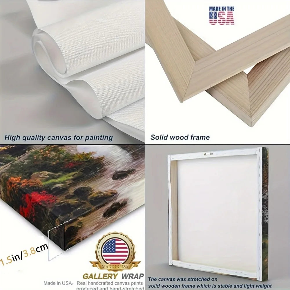 1.5 Inch Thick Pine Solid Wood Frame Canvas Posters Modern Art Fogscape Wall Art Interior Decoration - Cheerful Home Finds