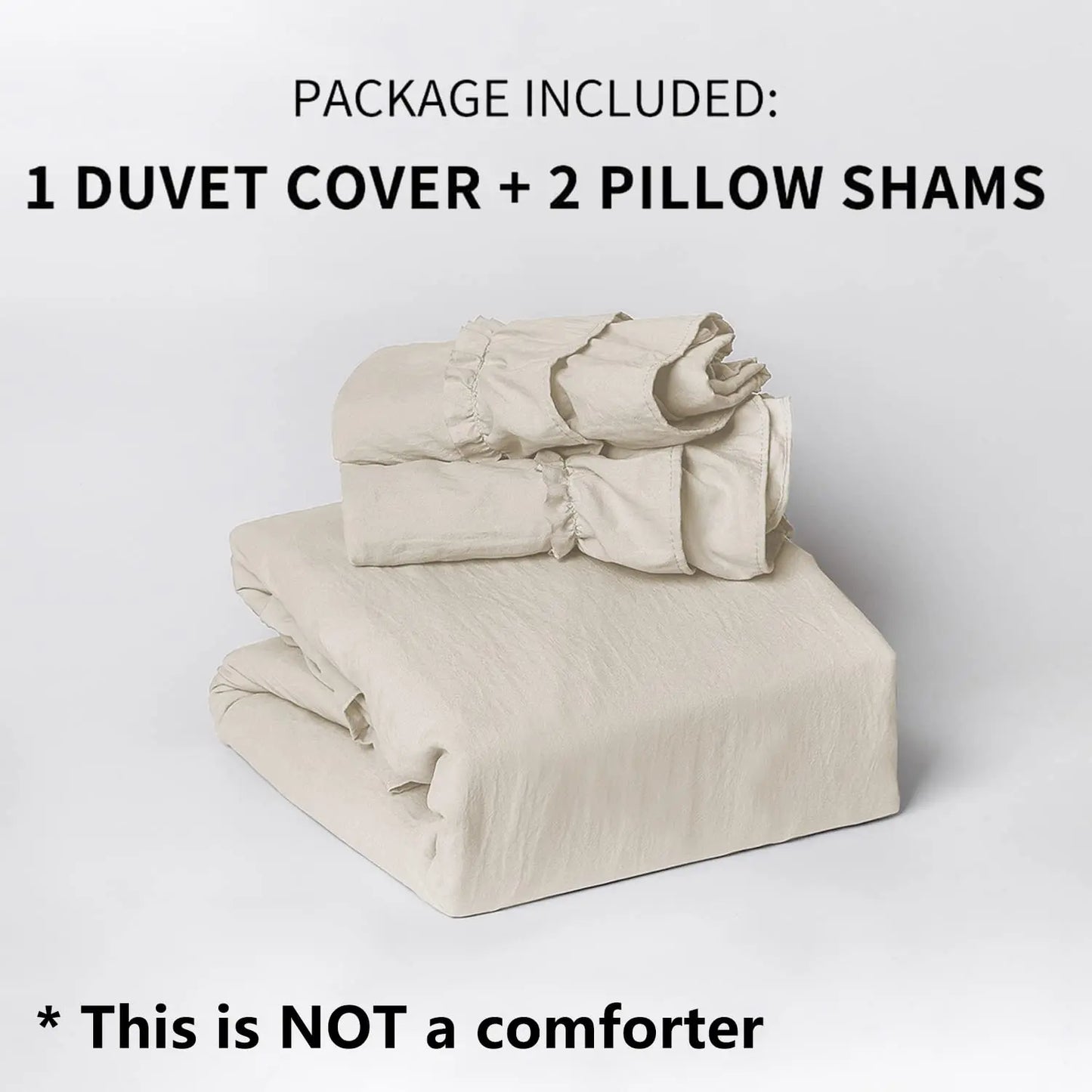 3 Piece Ruffled Duvet Cover Set Queen Farmhouse Ruffle - Cheerful Home Finds