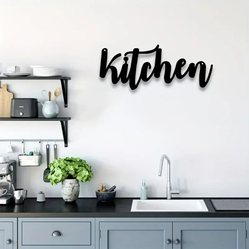 Aesthetic Wall Decoration 1pc Kitchen Letter Metal Art Sign - Cheerful Home Finds