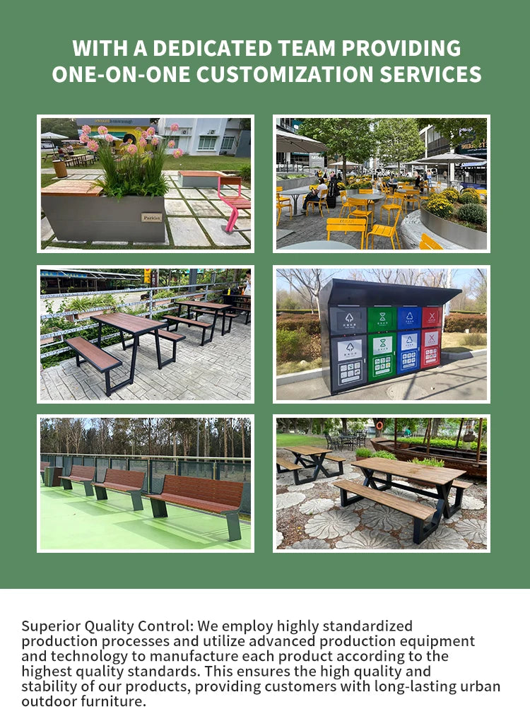 High Quality Commercial Metal Long Bench With Wooden Seat And Backrest For Outdoor Leisure Garden Park Seating