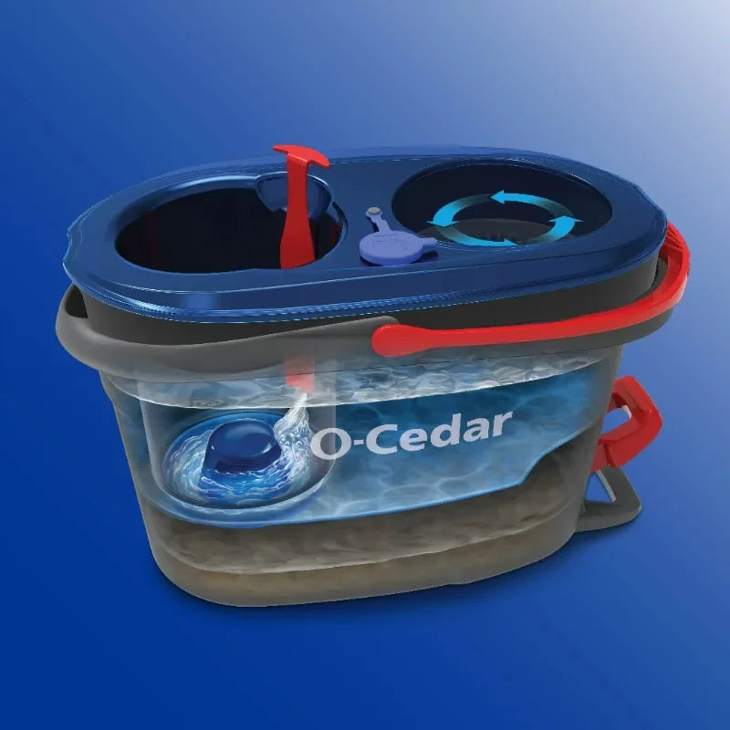 O Cedar RinseClean Clean Water Spin Mop and Bucket System Removes 99 Percent of Bacteria Two Tank Bucket System
