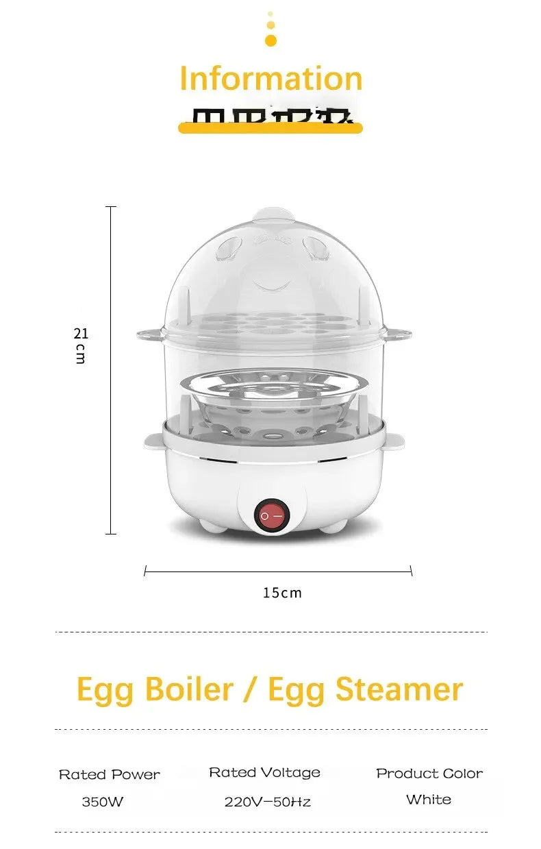 Multifunctional Egg Boiler Electric Egg Steamer Cooking Breakfast Machine - Cheerful Home Finds