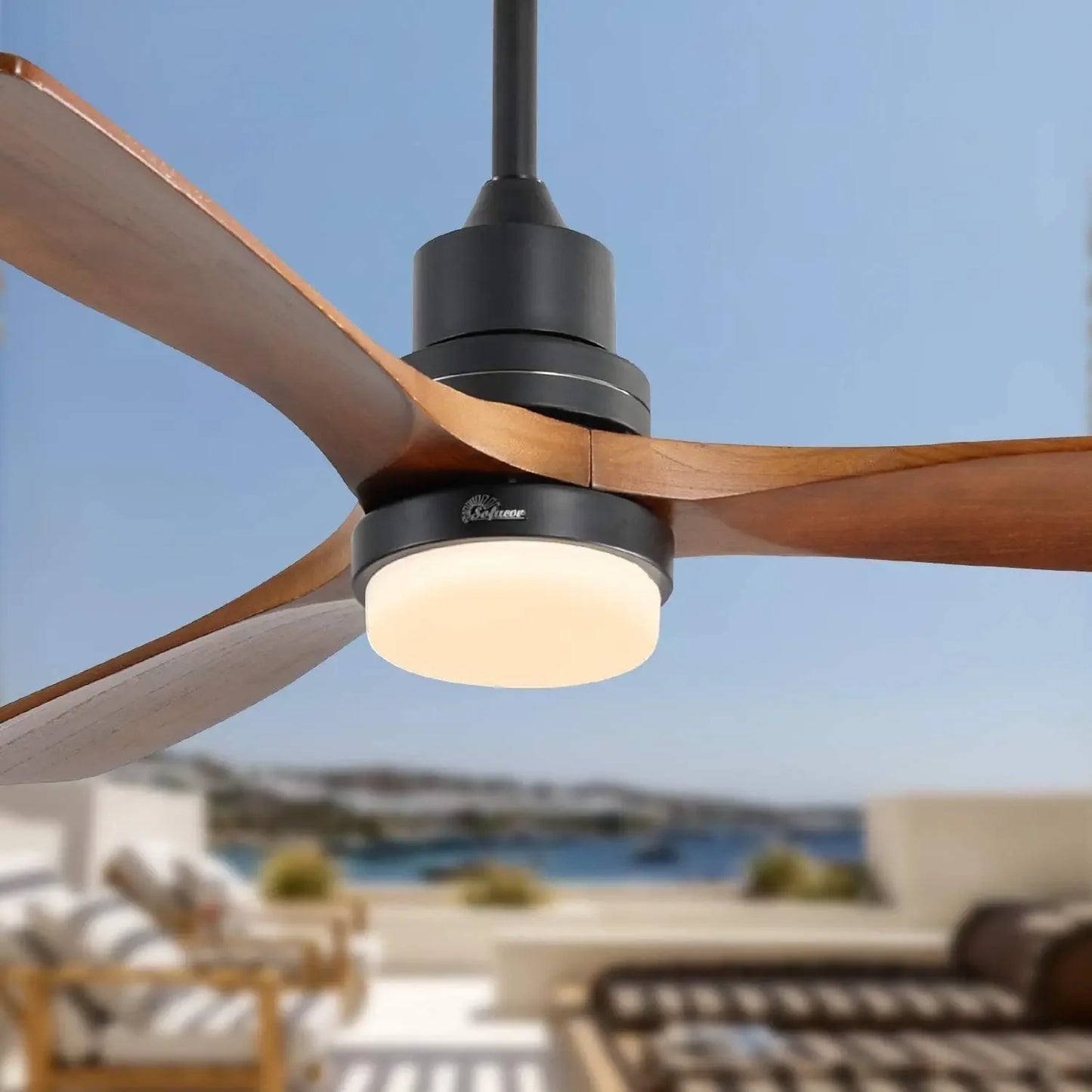 52 Inch Ceiling Fan with Lights Remote Control Noiseless - Cheerful Home Finds