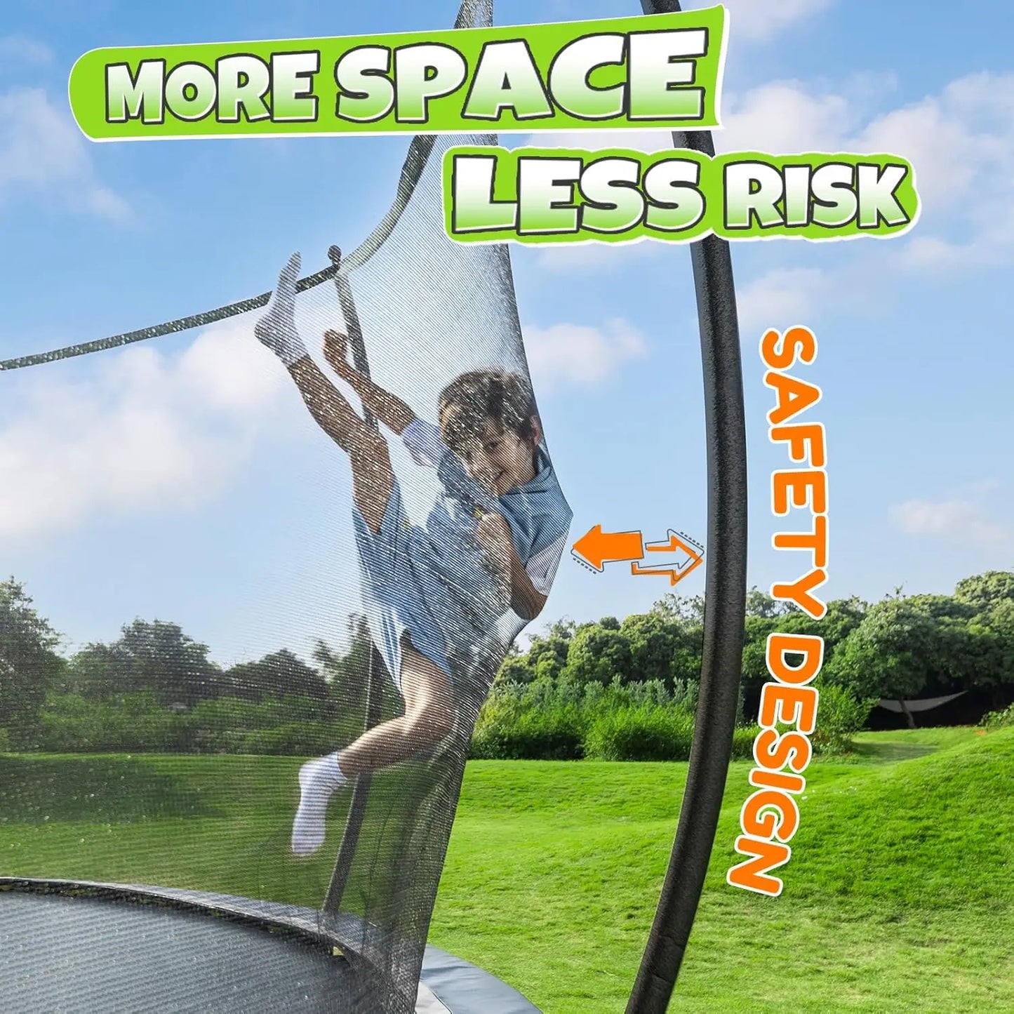 8FT 10FT 12FT 14FT 15FT 16FT Recreational Trampoline with Enclosure - Cheerful Home Finds