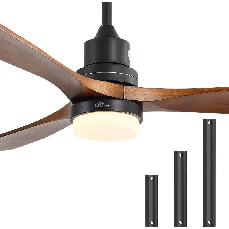 52 Inch Ceiling Fan with Lights Remote Control Noiseless - Cheerful Home Finds