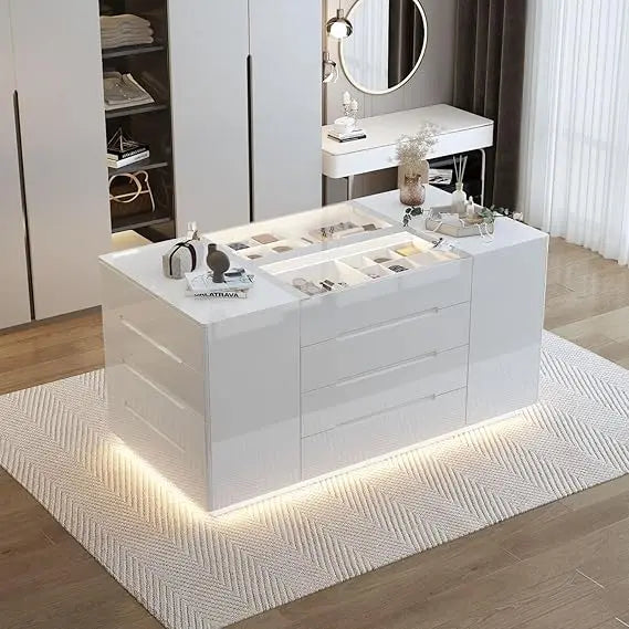 Armoire Bedroom Island Wardrobe Closet with 16 Drawers - Cheerful Home Finds