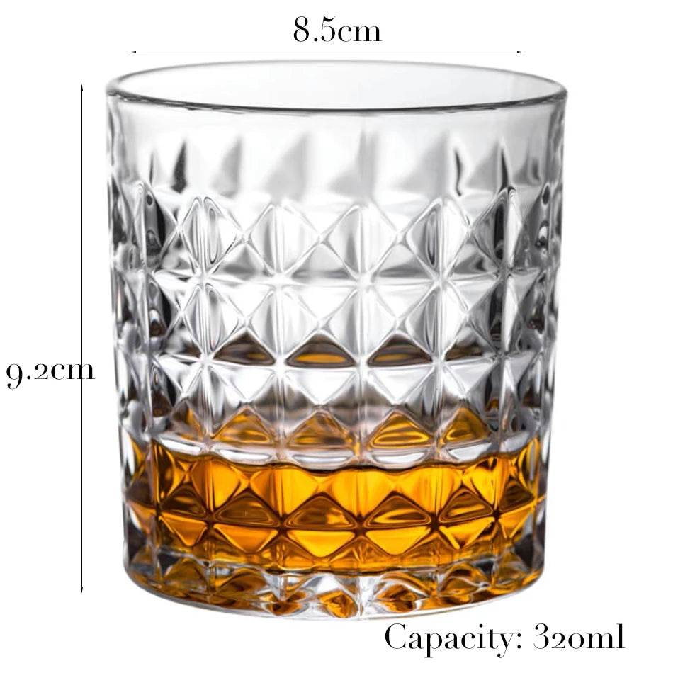 1PCS Whiskey Glass, Old Fashioned Rocks Glasses Tumblers - Cheerful Home Finds
