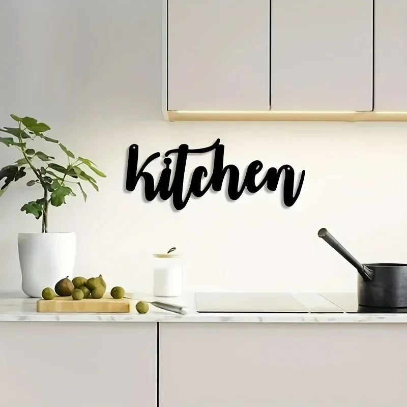 Aesthetic Wall Decoration 1pc Kitchen Letter Metal Art Sign - Cheerful Home Finds
