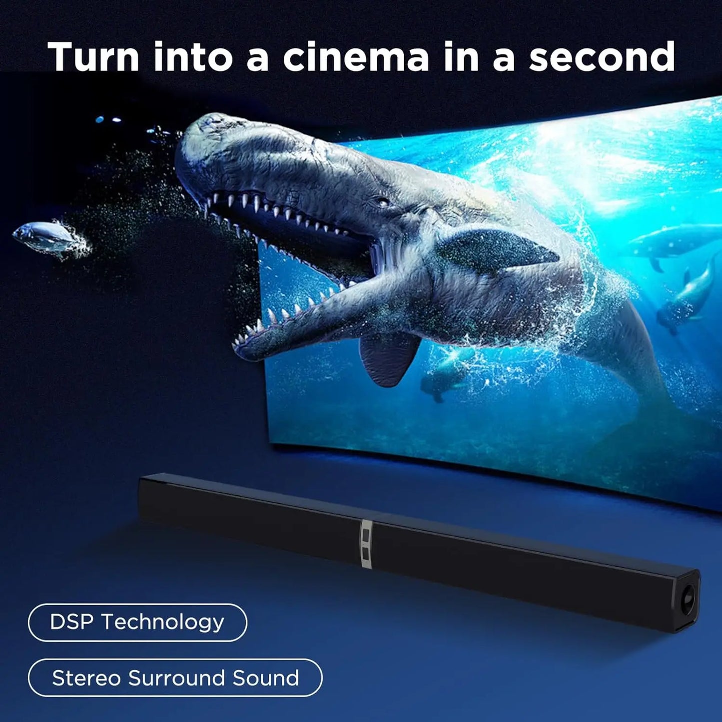KY2020D 2 in 1 Separable Soundbar for TV 2.0 Channel Home Audio Sound Bars with ARC Optical AUX Connectivity