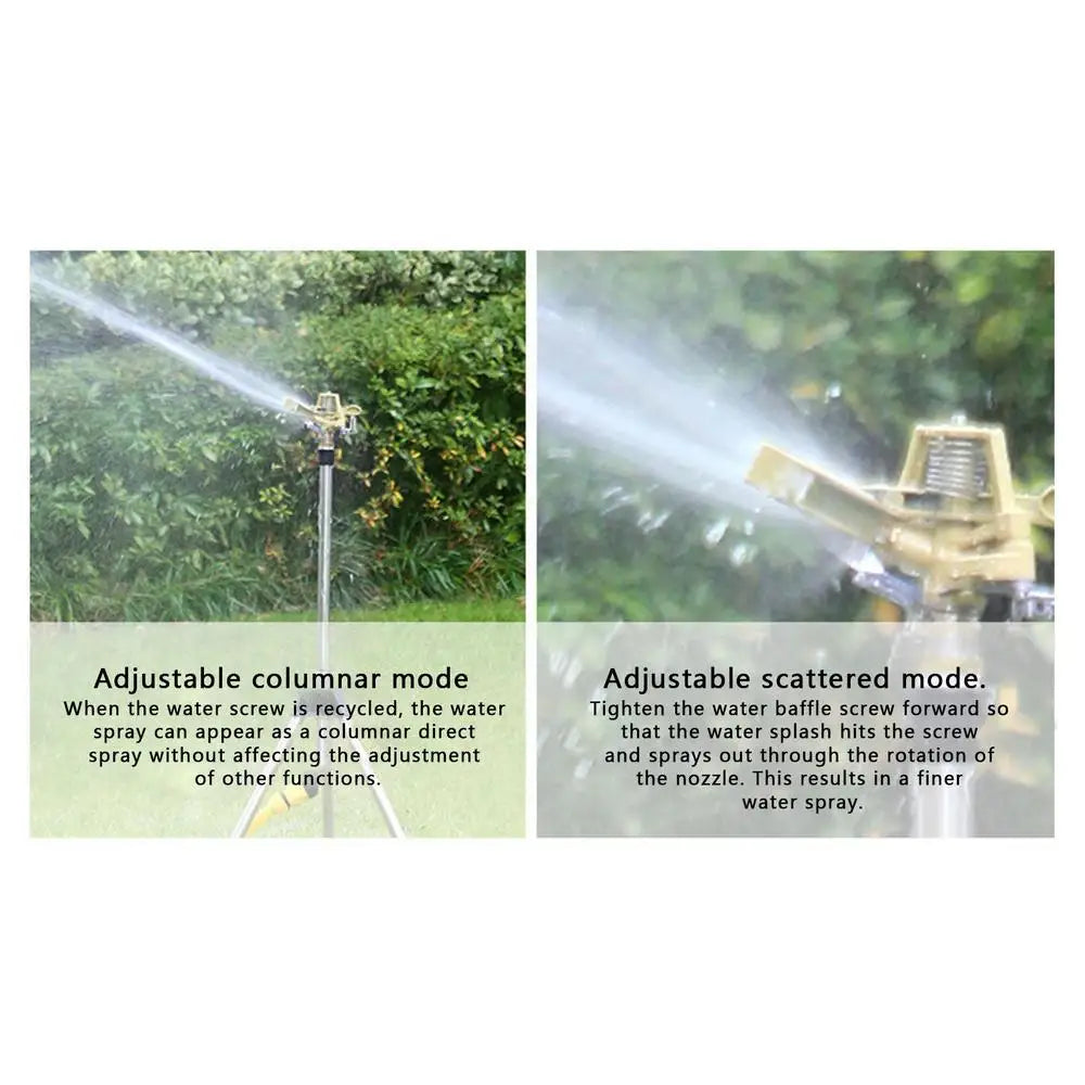 Garden Automatic Rotating Sprinkler Stainless Steel Tripod - Cheerful Home Finds