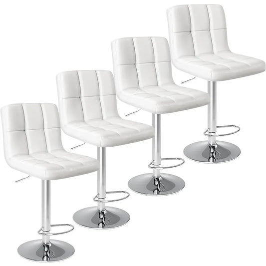 Adjustable Swivel Barstools with Thickened Seat Cushion - Cheerful Home Finds