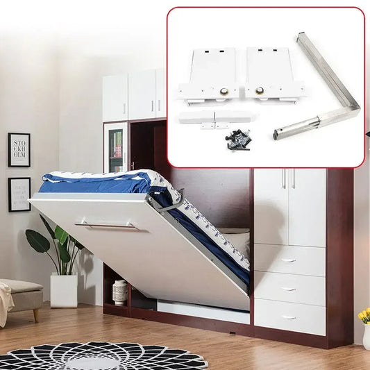 Murphy Wall Bed Spring Mechanism Hardware Kit White Finish - Cheerful Home Finds