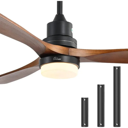 52 Inch Ceiling Fan with Lights Remote Control Noiseless - Cheerful Home Finds
