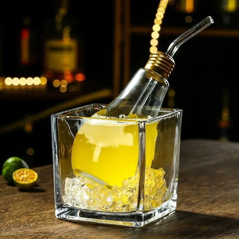 Creative Cocktail Glass High End Influencer Bar Wine Glasses Ins Straw Crystal High Appearance Level Glass