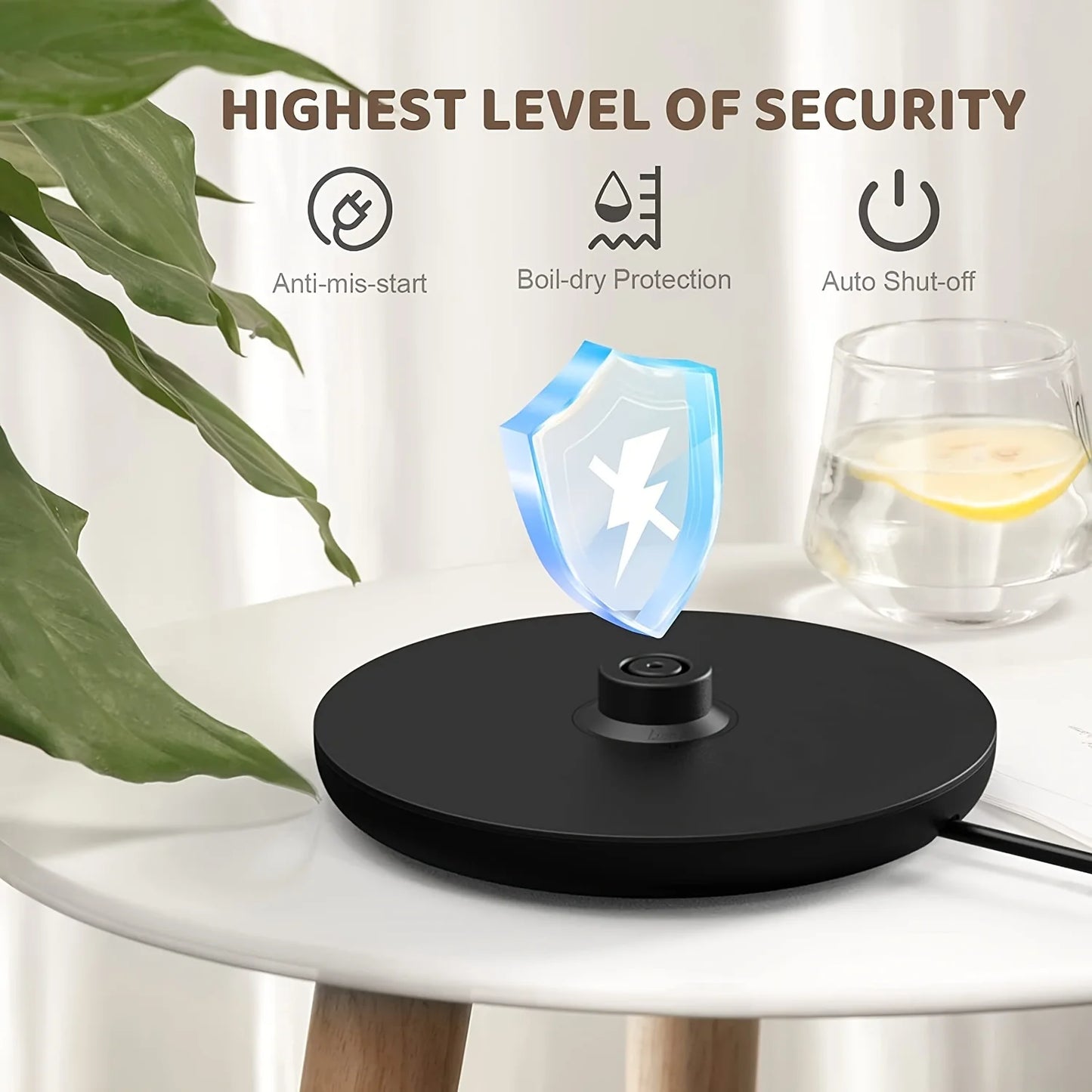 1pc 1.8QT Electric Kettle with Temperature Control 1100W - Cheerful Home Finds