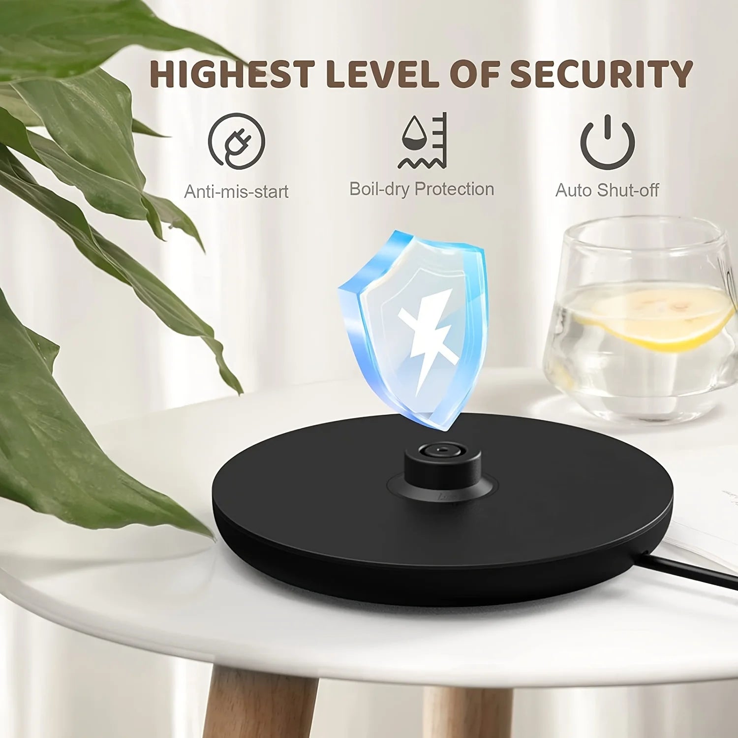 1pc 1.8QT Electric Kettle with Temperature Control 1100W - Cheerful Home Finds