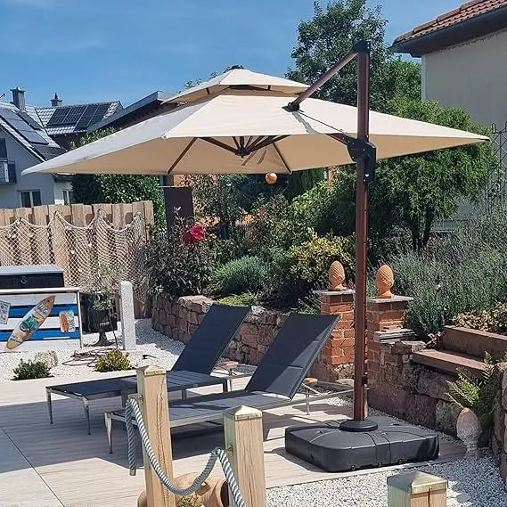 11' X 11' Patio Umbrella Cantilever Outdoor Umbrellas Square - Cheerful Home Finds