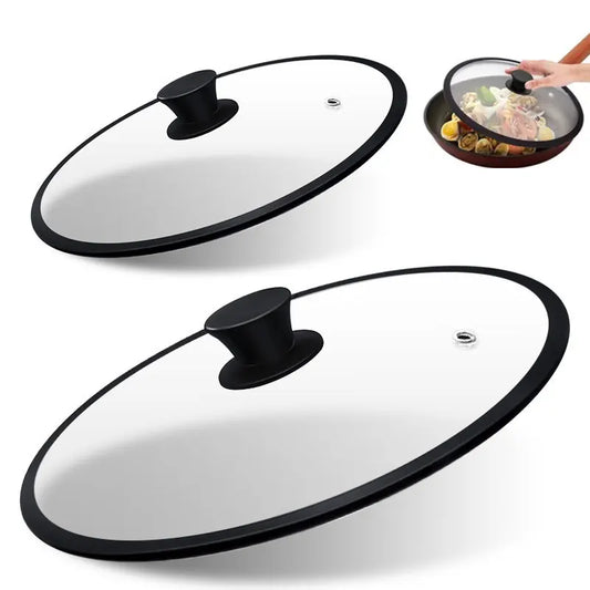 Vented Tempered Glass Universal Lid for Pot Pan Skillet - Cheerful Home Finds