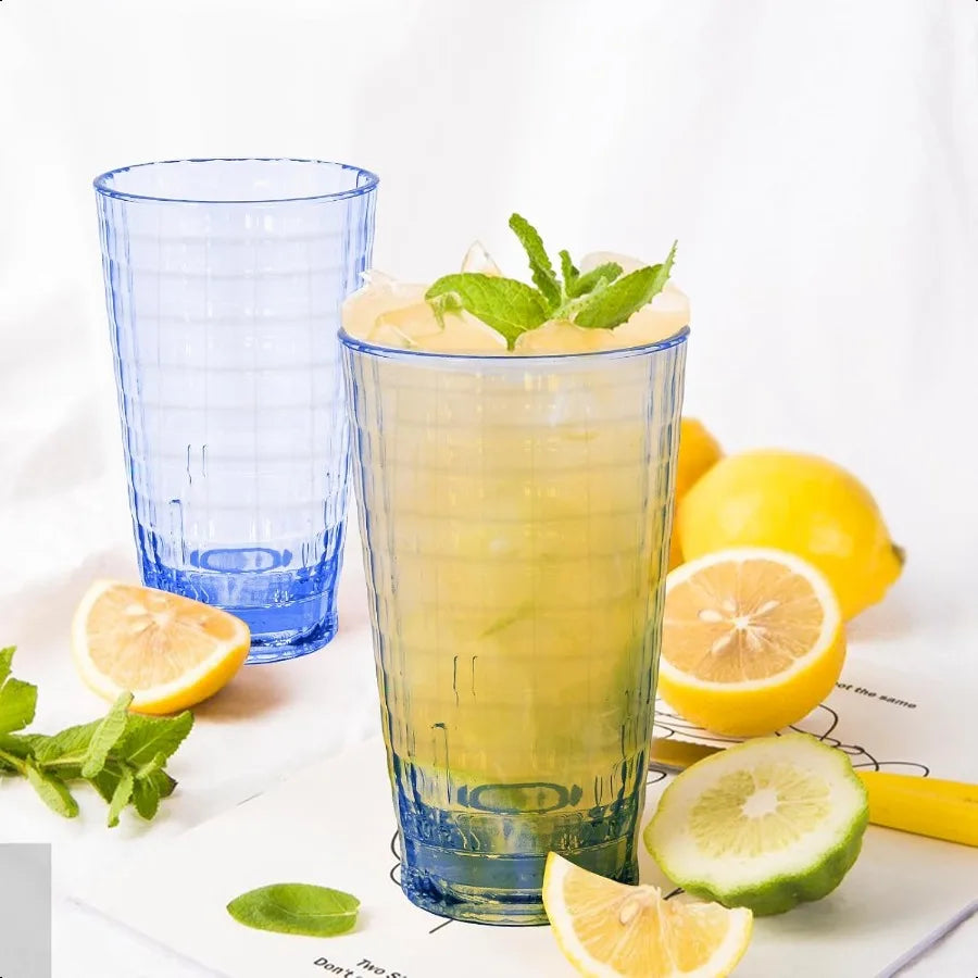 15oz Unbreakable Plastic Drinking Glasses Shatterproof Set - Cheerful Home Finds