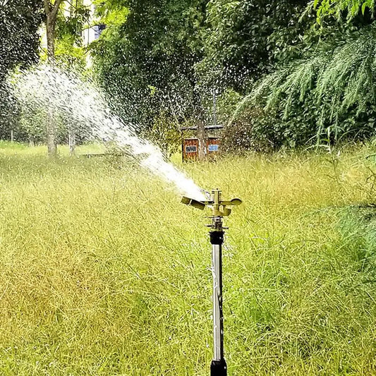 Garden Automatic Rotating Sprinkler Stainless Steel Tripod - Cheerful Home Finds