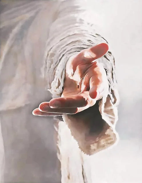 The Hand of God Jesus Canvas Painting Christian Wall Art Give Me Your Hand Home Decor Vertical Rectangle Modern Style - Cheerful Home Finds