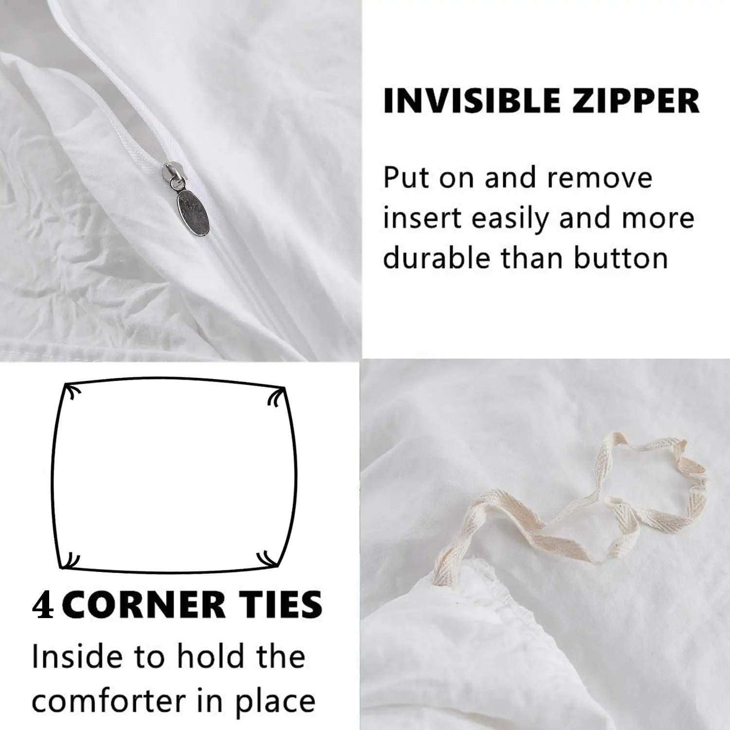 3 Piece Ruffled Duvet Cover Set Queen Farmhouse Ruffle - Cheerful Home Finds