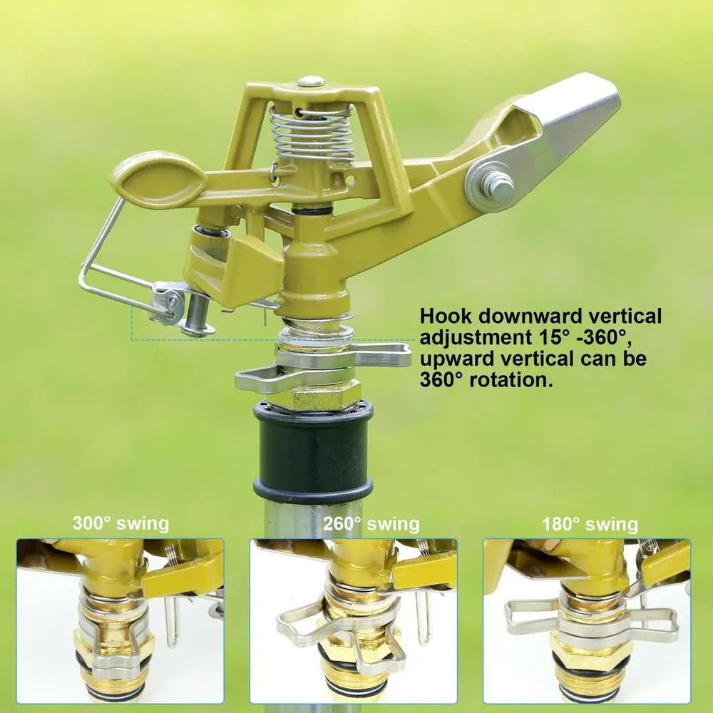 Garden Automatic Rotating Sprinkler Stainless Steel Tripod - Cheerful Home Finds