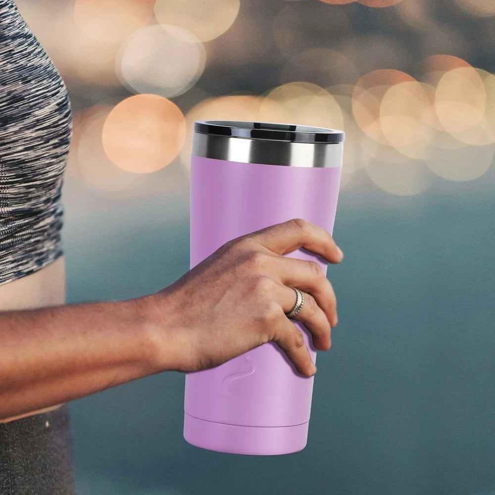 Insulated Stainless Steel Tumbler Double Wall Vacuum Travel Mug Keeps Drinks Hot or Cold Spill Proof Dishwasher Safe Sweat Free