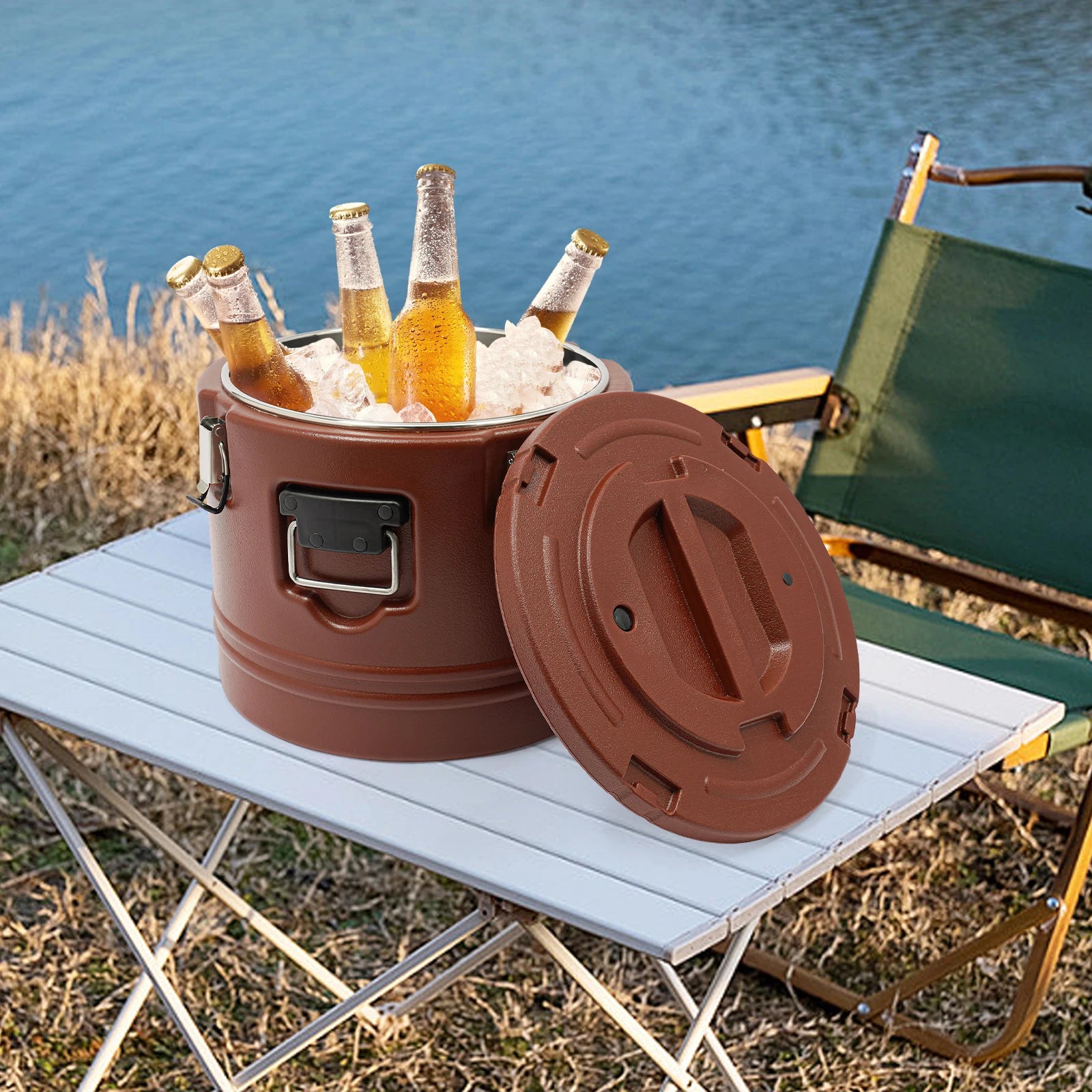 30L Food Warmer, Stainless Steel Food Cooler Carrier - Cheerful Home Finds