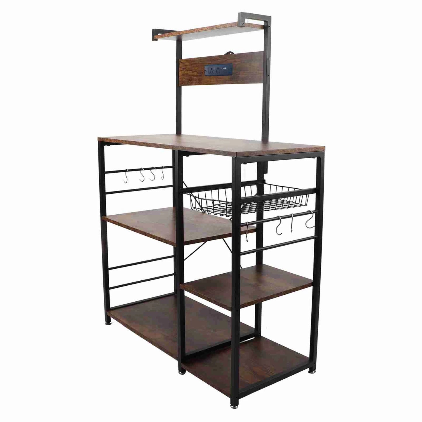 Kitchen Utility Storage Shelf Microwave Oven Stand Coffee Bar Station Rust Resistant Strong Load Bearing Multi Tier for Spices - Cheerful Home Finds