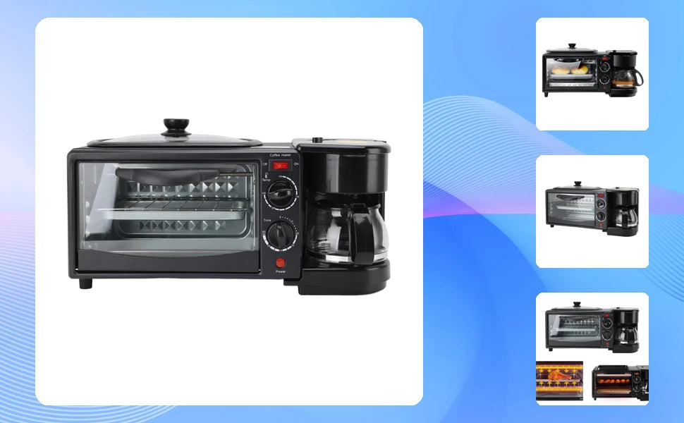 Air Fryer Toaster Smart Oven 17.9 x 7.7 x 7.5 Inch Countertop Convection 3 in 1 Multifunctional Home Breakfast Station