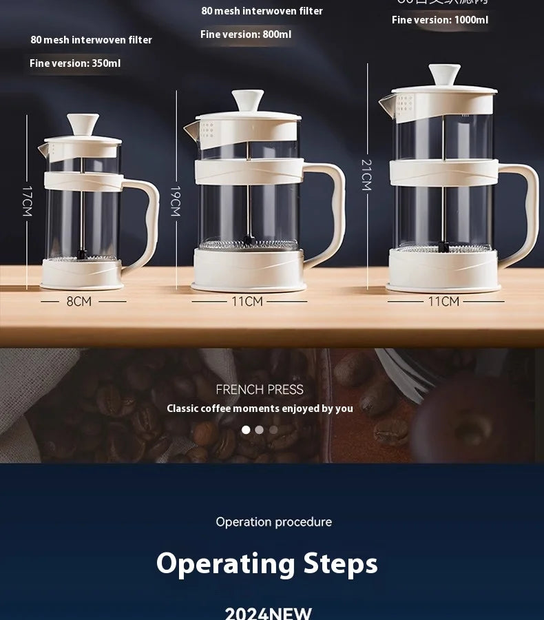 GIANXI Hand Press Coffee Maker Multi-Function Brewing Pot - Cheerful Home Finds