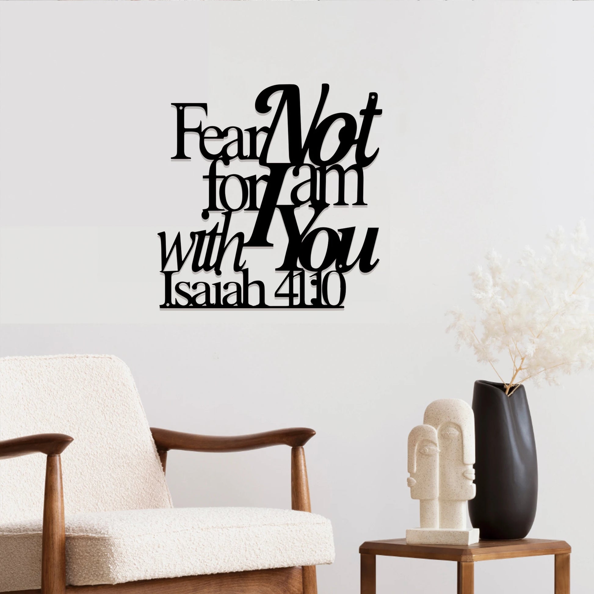 1pc Isaiah 41 10 Metal Bible Verse Christian Home Decor Wall Art for Living Room Office Decor - Cheerful Home Finds
