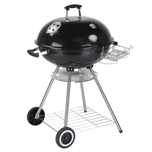 Charcoal Grill 28" Barrel BBQ Smoker Barbecue Oven Outdoor - Cheerful Home Finds